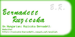 bernadett ruzicska business card